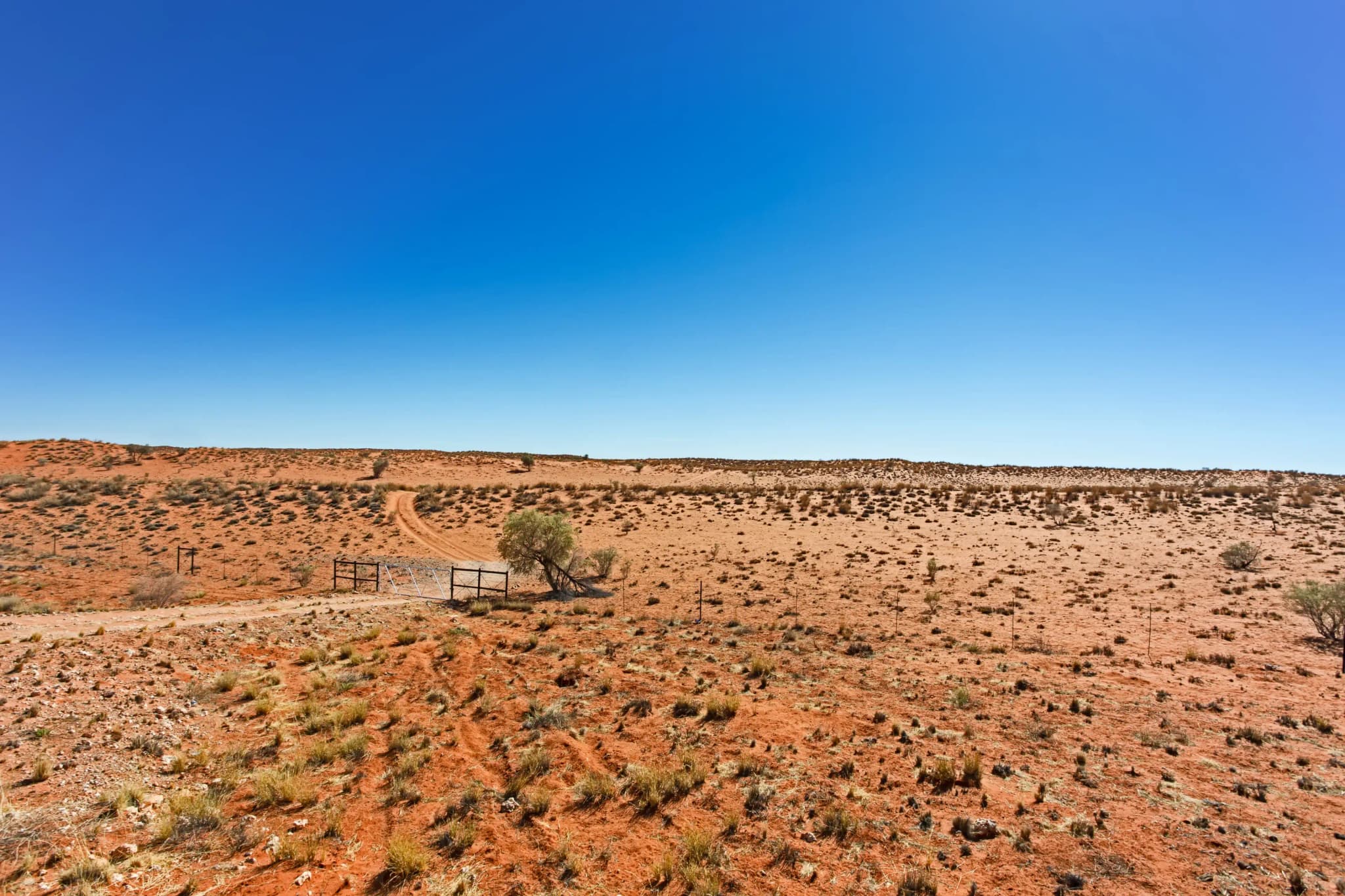 Karoo landscape with rugged mountains and arid plains in Western Cape, South Africa